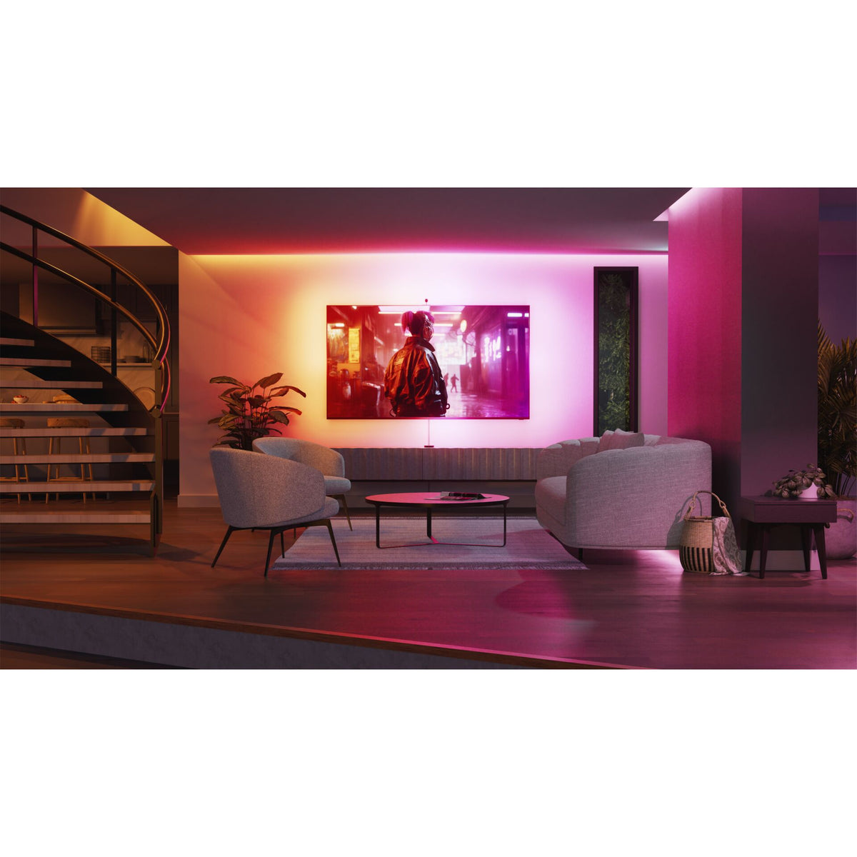 Miroir d'écran Nanoleaf 4D + kit de bandes lumineuses