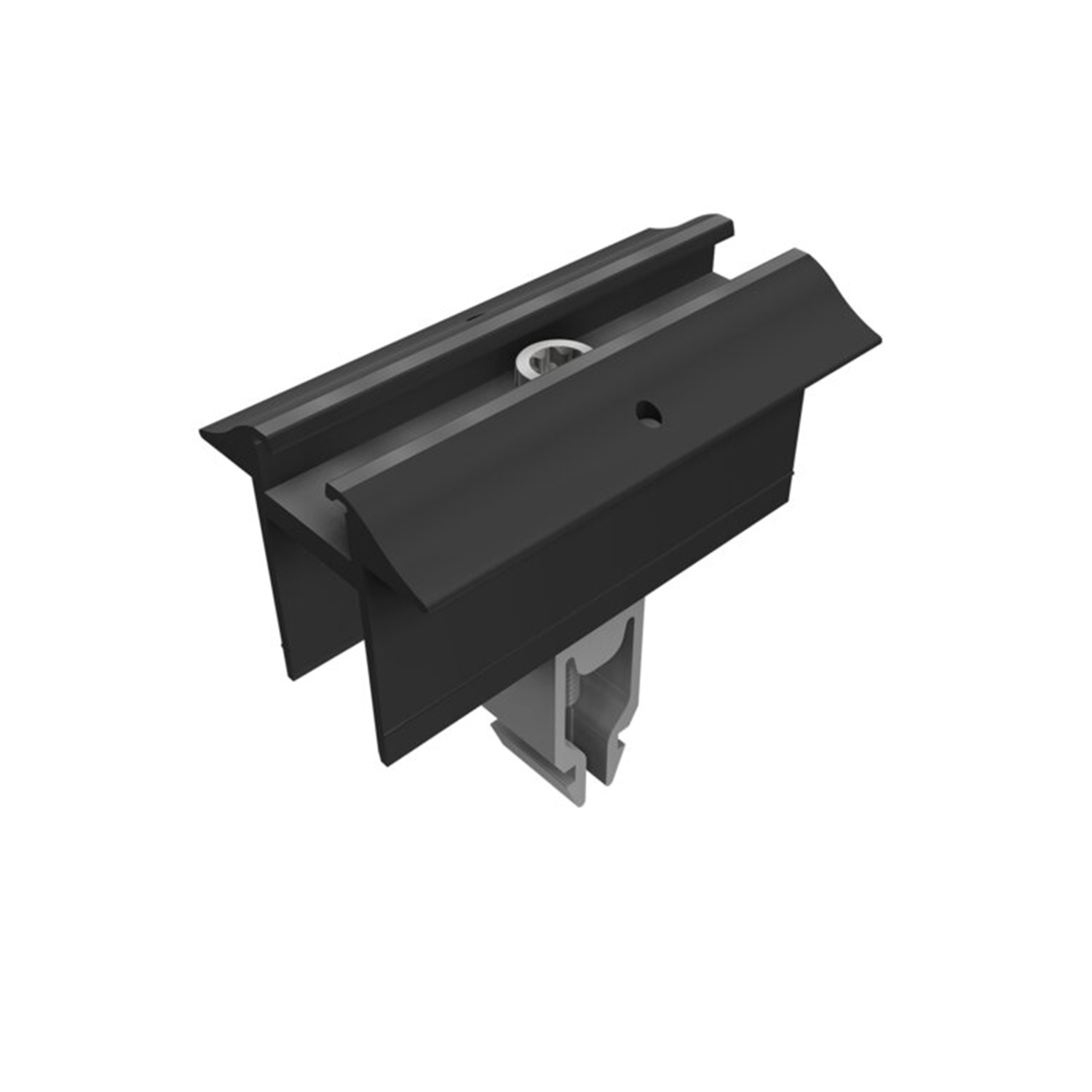 SL Rack Mittelklemme Vario mit Erdung, schwarz eloxiert 96141-01