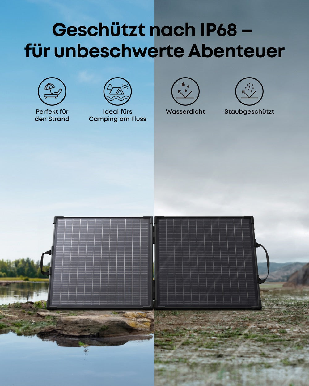 Anker SOLIX PS100 Gen. 2 Bifaziales tragbares Solarpanel 100W