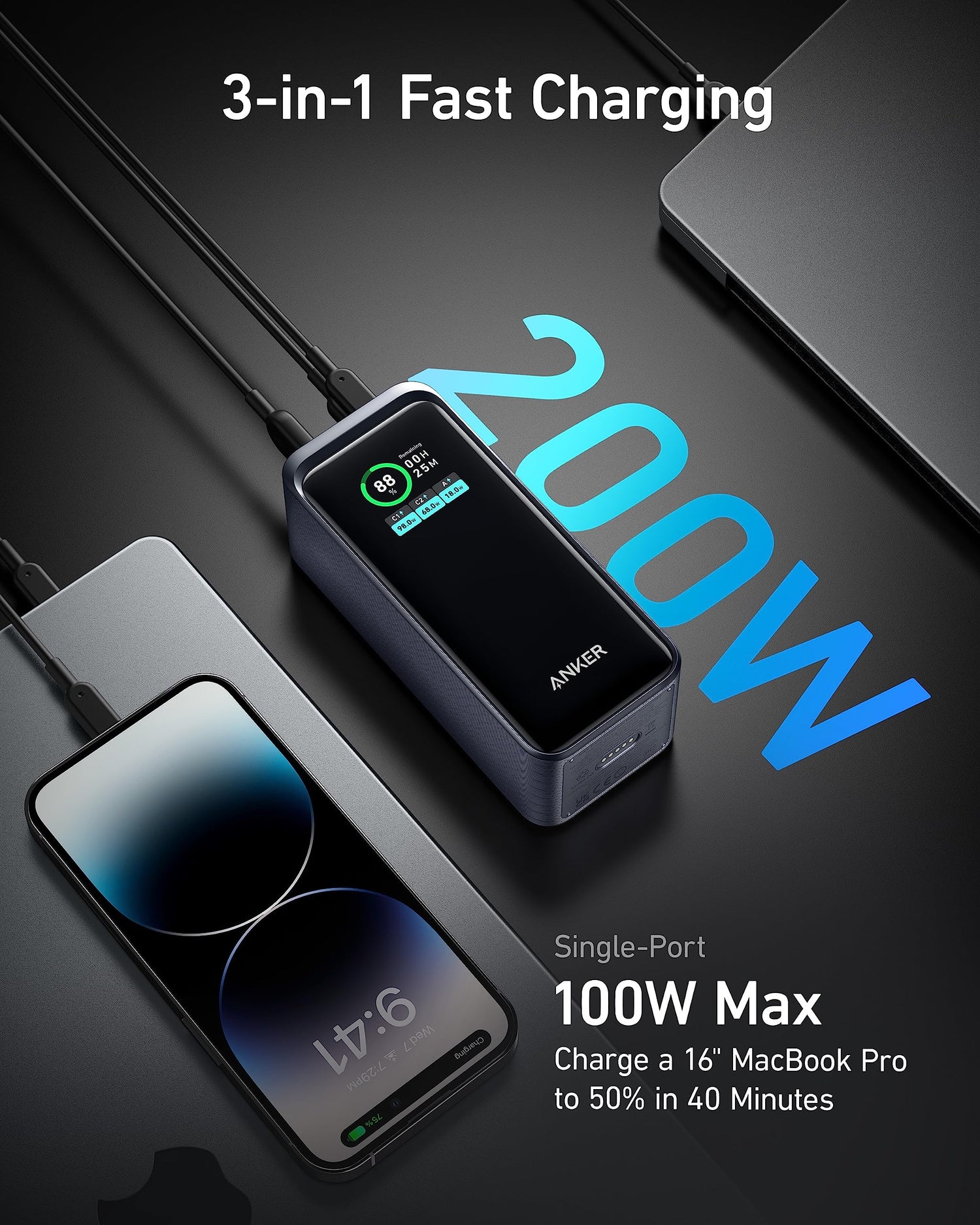 ANKER Prime Powerbank 20.000mAh (200W)