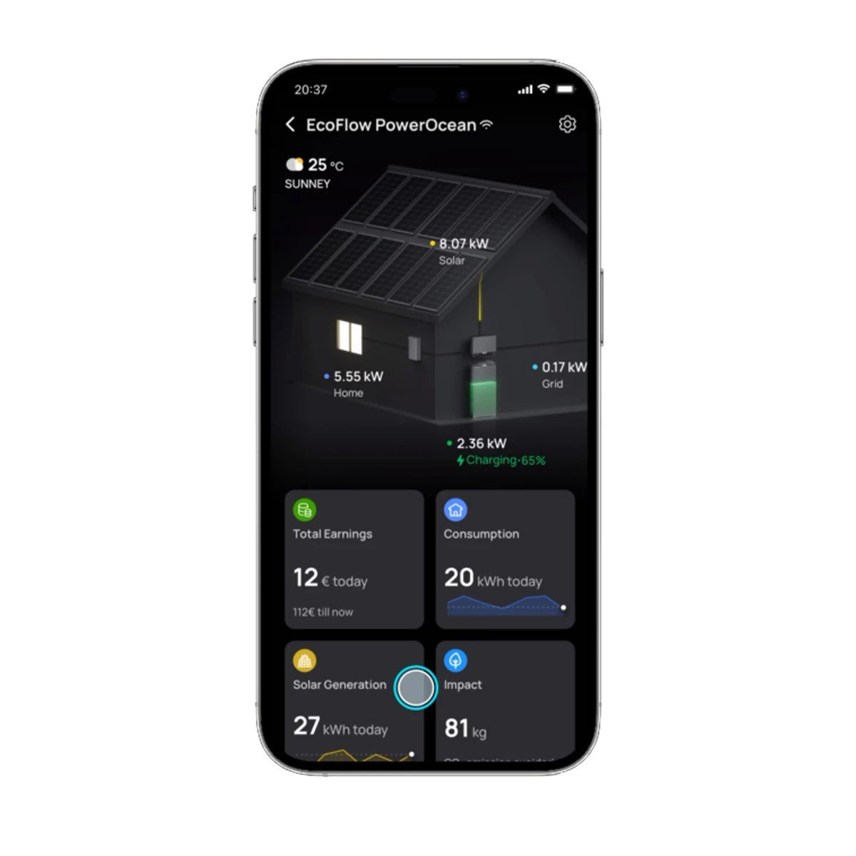 ECOFLOW EUROPE S.R.O. EcoFlow PowerOcean Hybrid - Wechselrichter 8kW – Steuerung – Bild 5