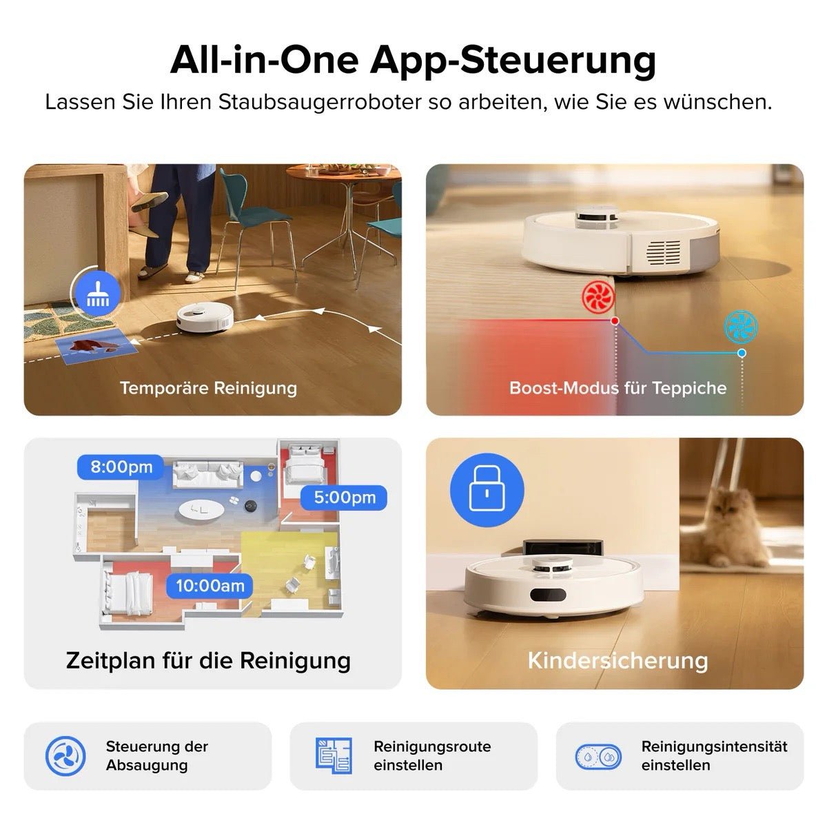 ROBOROCK Roborock Q7 L5 Saugroboter, Dual Anti - Tangle System weiß – Saugroboter – Bild 7