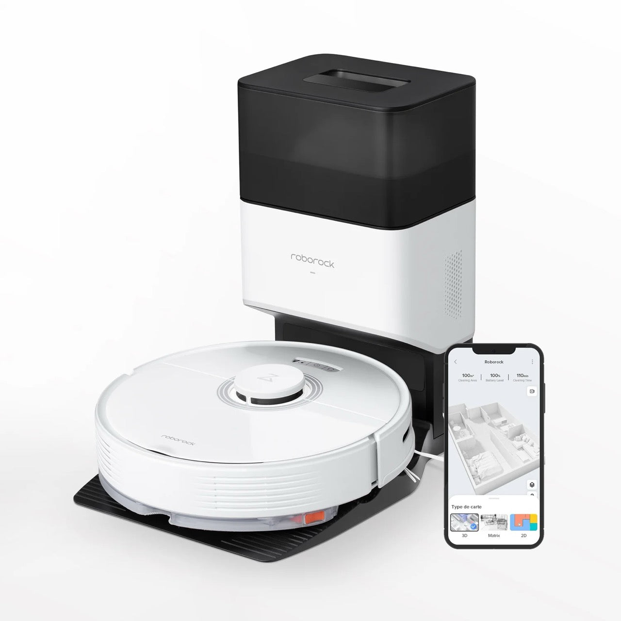 Roborock Q7 Max+ vacuum mopping robot with emptying station