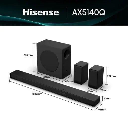 Hisense AX5140Q Soundbar System schwarz