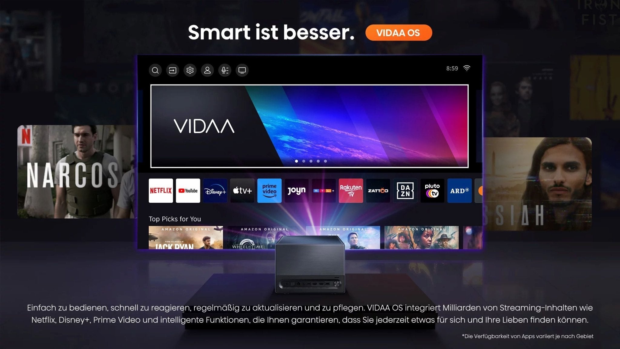 Hisense Hisense C1 Trichroma 4K Laser Smart Mini Projektor – Laser TV – Bild 23