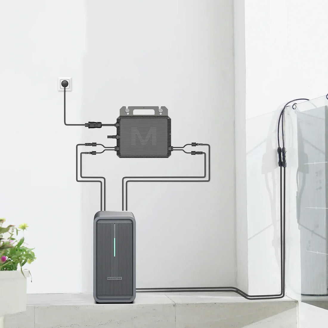 Marstek MST-MI0800 Mikrowechselrichter WiFi mit 3m AC-Anschlusskabel