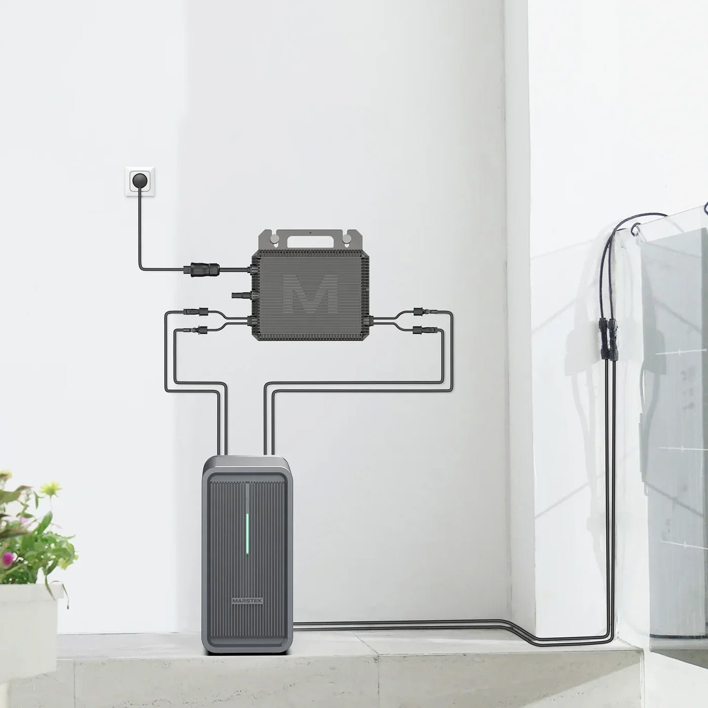 Marstek Marstek MST - MI0800 Mikrowechselrichter WiFi mit 3m AC - Anschlusskabel – Akku – Bild 2
