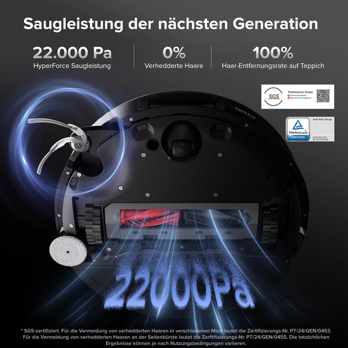 Roborock Saros 10 Saugroboter mit Dual Anti-Tangle System und Dock