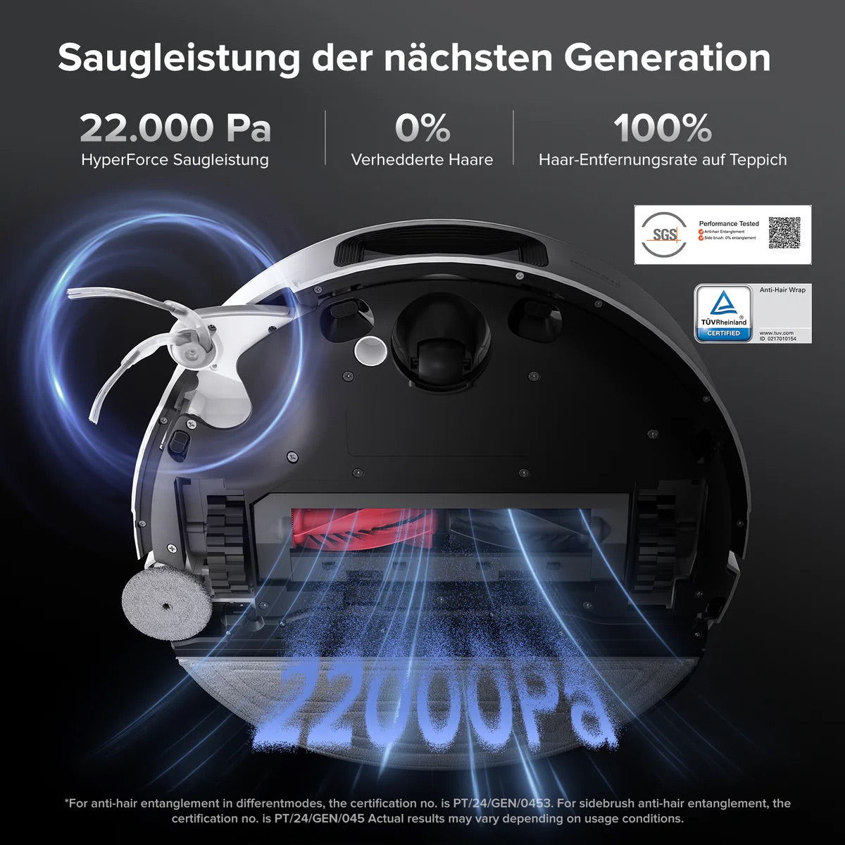 Roborock Saros 10 Saugroboter mit Dual Anti-Tangle System und Dock