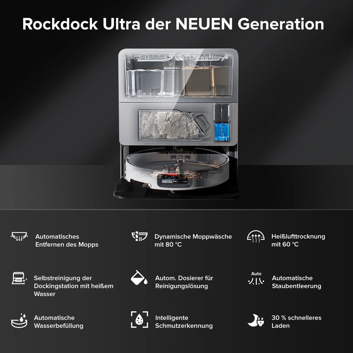 ROBOROCK Roborock Saros 10 Saugroboter mit Dual Anti - Tangle System und Dock – Saugroboter – Bild 15