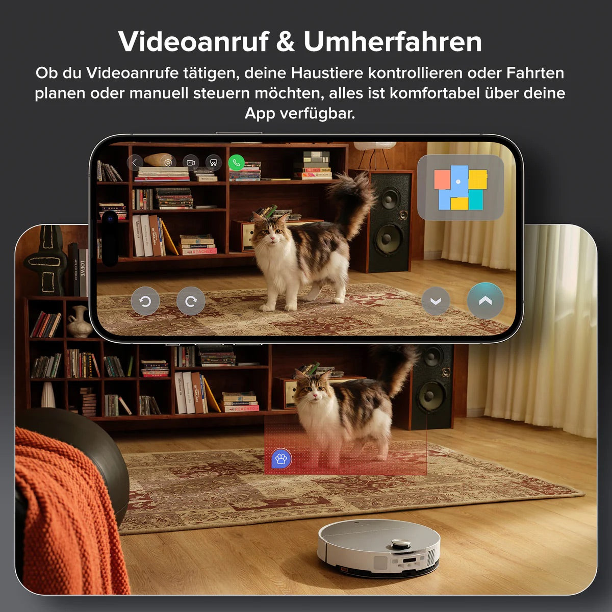 Roborock Saros 10 robot vacuum cleaner with dual anti-tangle system and dock