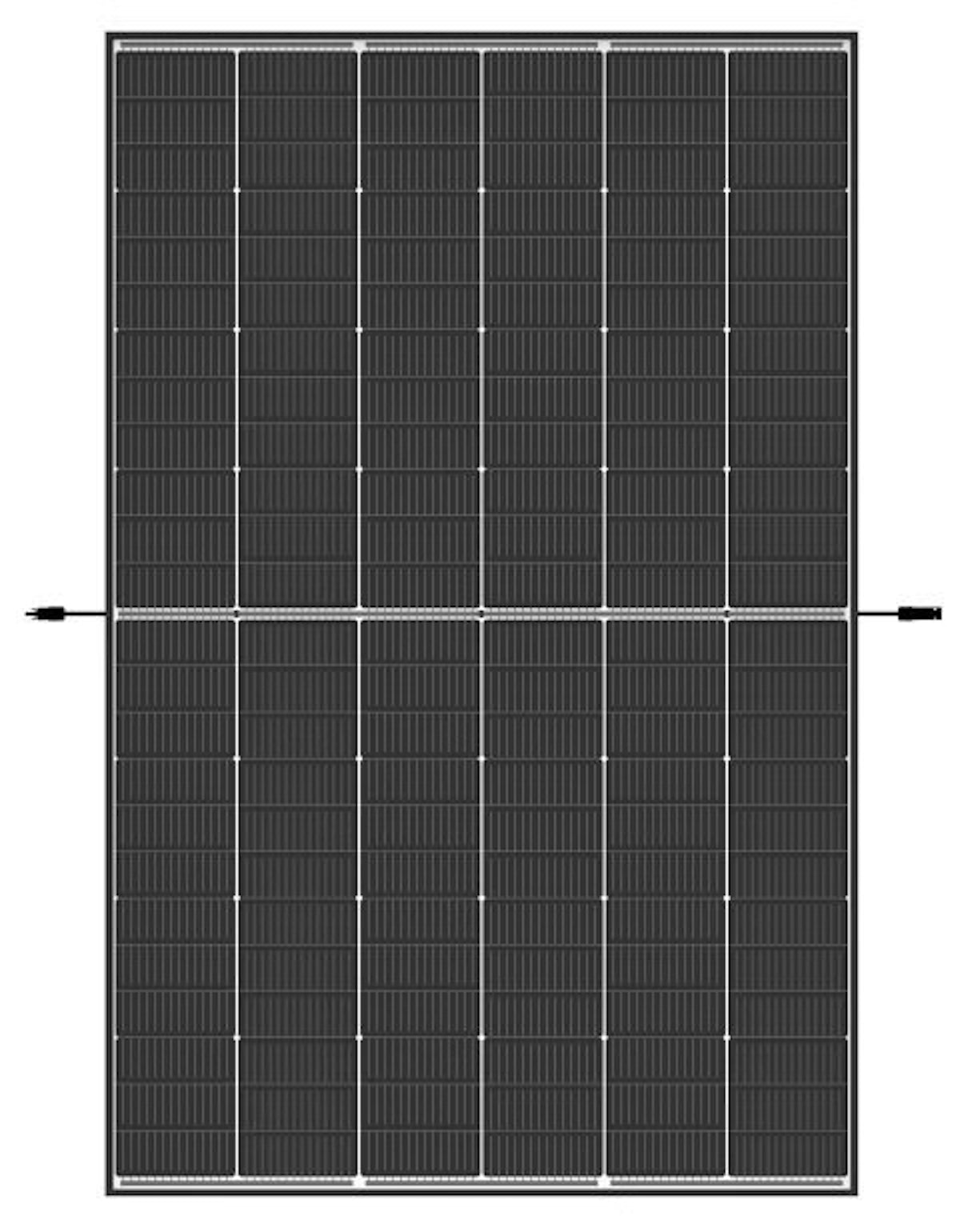 Trina Vertex S+ N-Type Dual Glass 465W - 1500V Black Frame Solar Panel