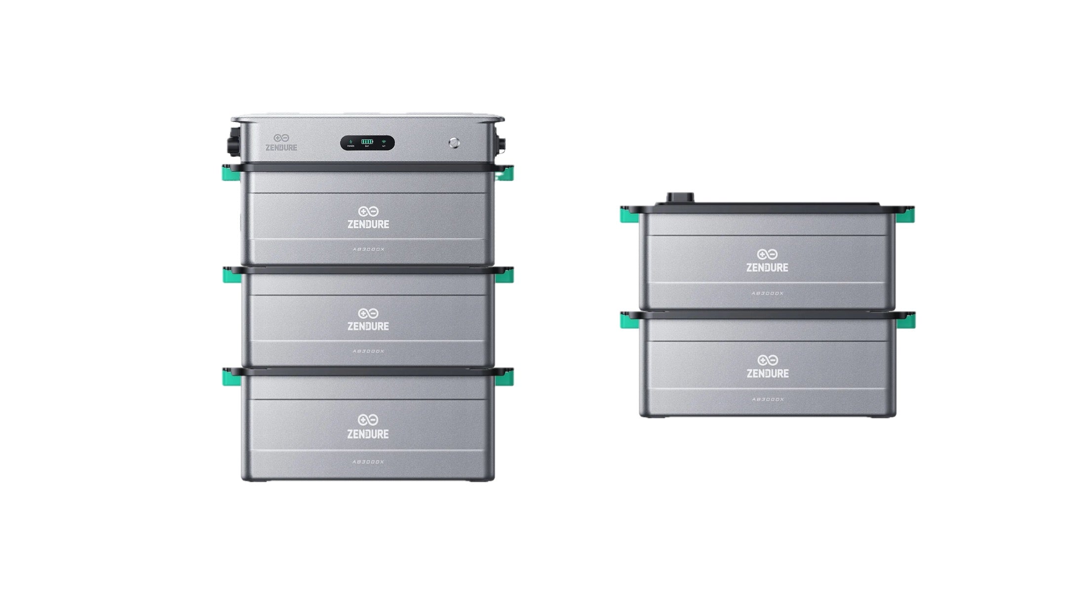 Zendure SolarFlow 2400 AC Wechselrichter mit 1-5 AB3000X Zusatzbatterien