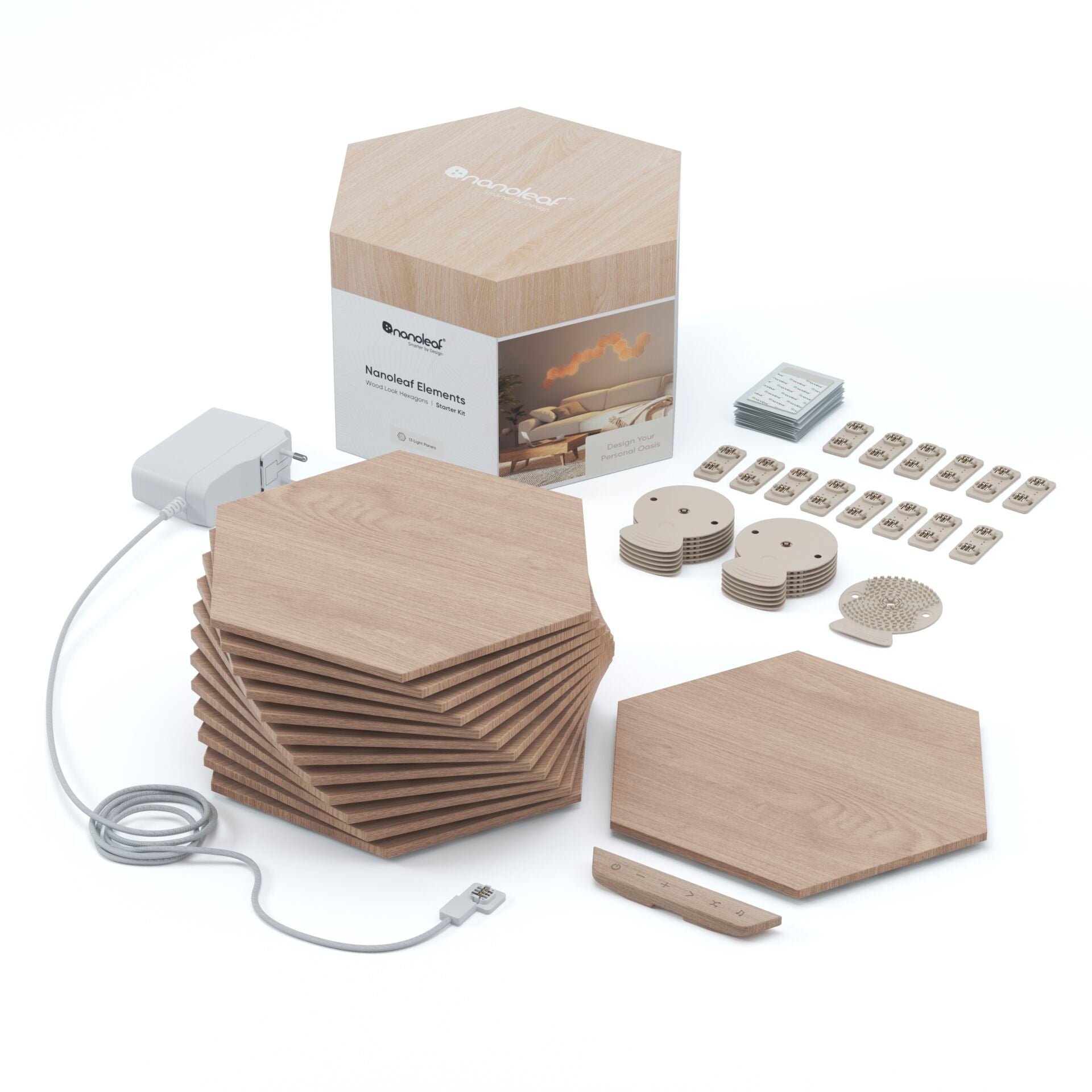 Nanoleaf Elements Hexagon Wood