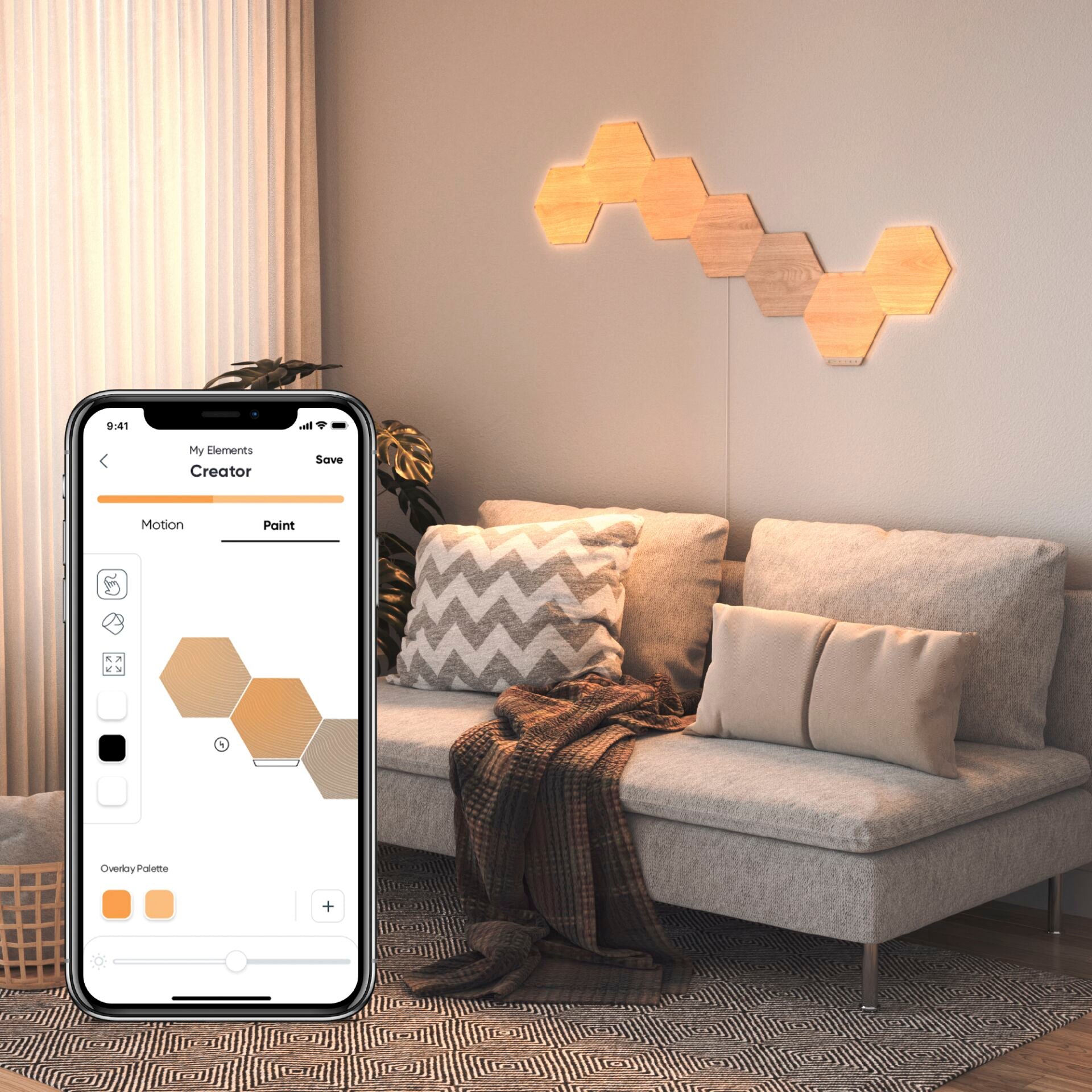 Nanoleaf Elements Hexagon Wood