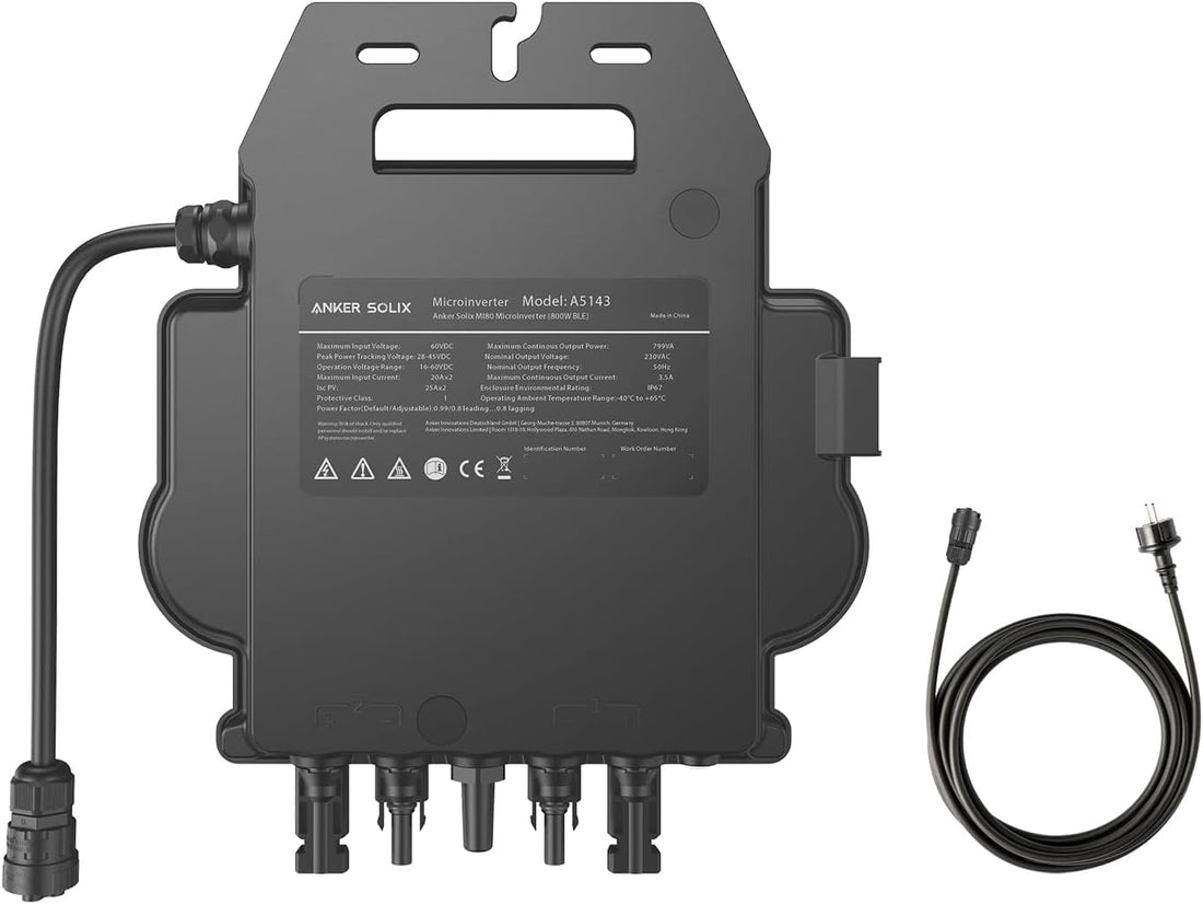 ANKER SOLIX MI80 800W Mikrowechselrichter mit Schuko Kabel