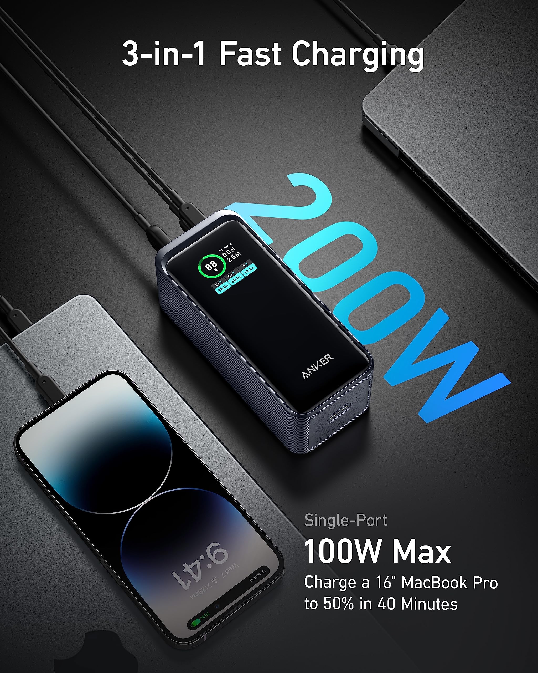 ANKER Prime Powerbank 20.000mAh (200W) B-Ware