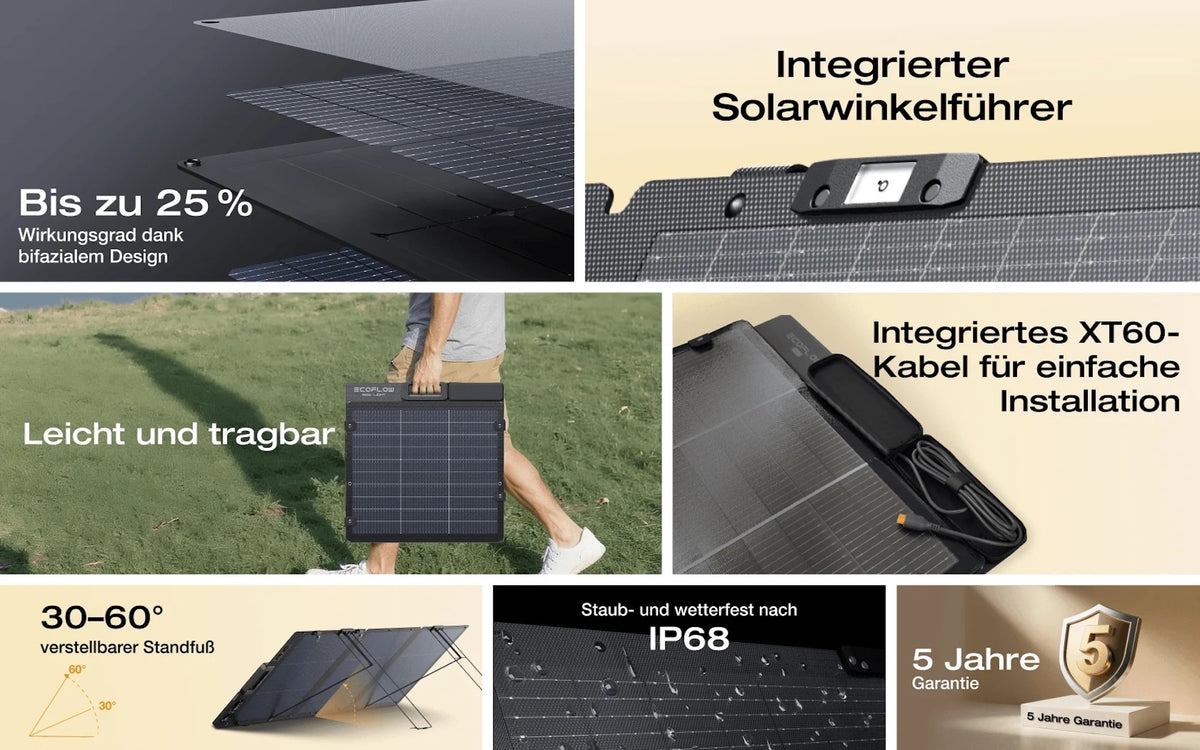 EcoFlow 160W Lightweight Mobiles Solarpanel