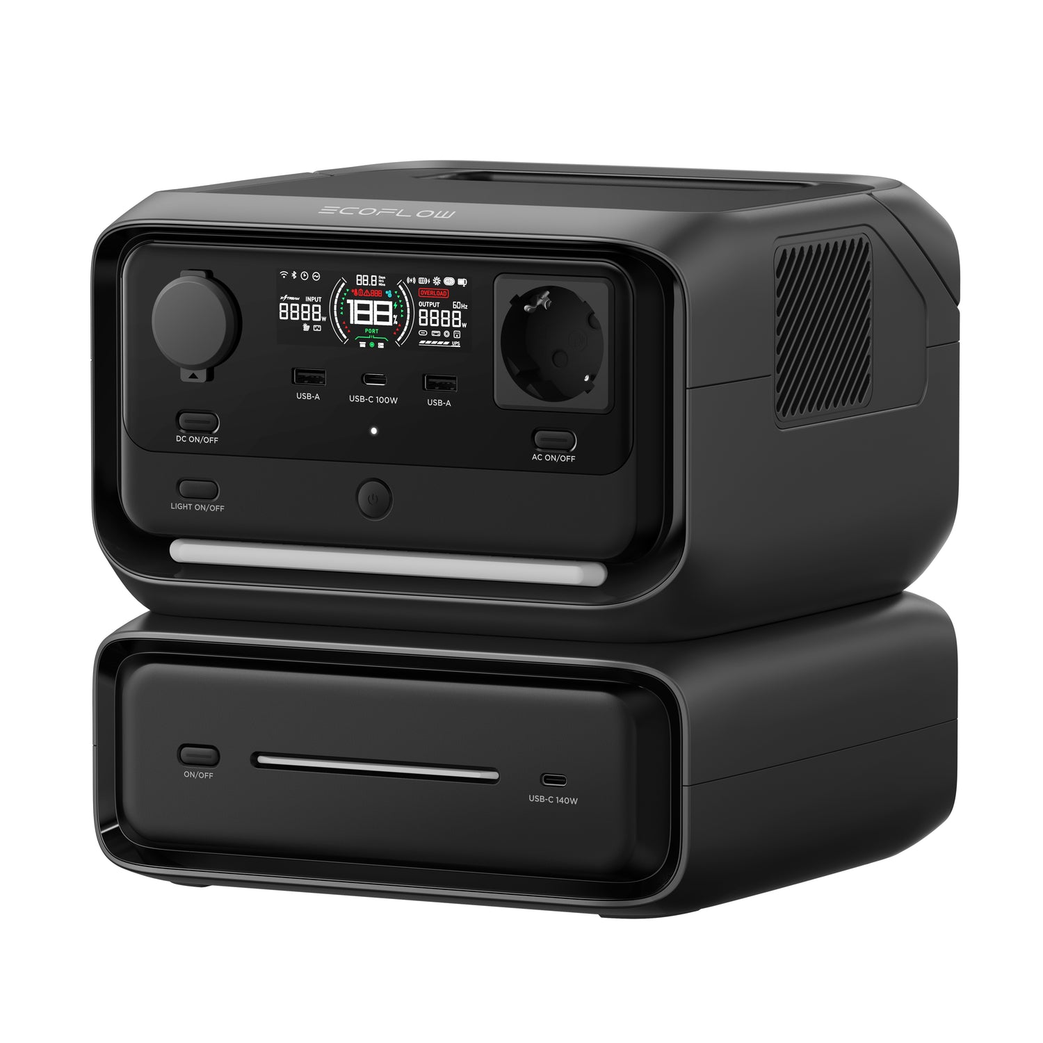EcoFlow River 3 Max Powerstation 286 Wh + Zusatzbatterie 286 Wh