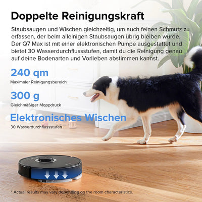 Roborock Q7 Max+ vacuum mopping robot with emptying station