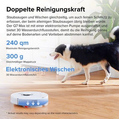 Roborock Q7 Max+ vacuum mopping robot with emptying station