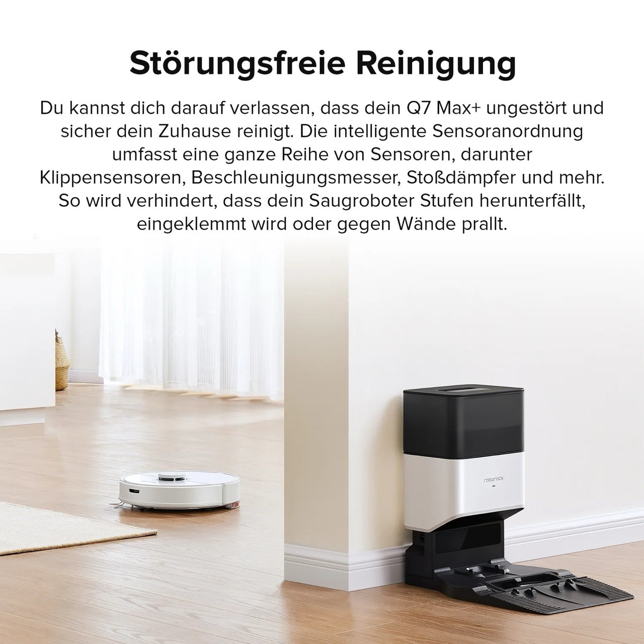 Roborock Q7 Max+ vacuum mopping robot with emptying station