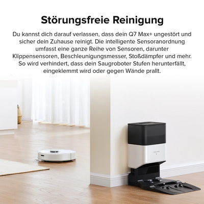 Roborock Q7 Max+ vacuum mopping robot with emptying station