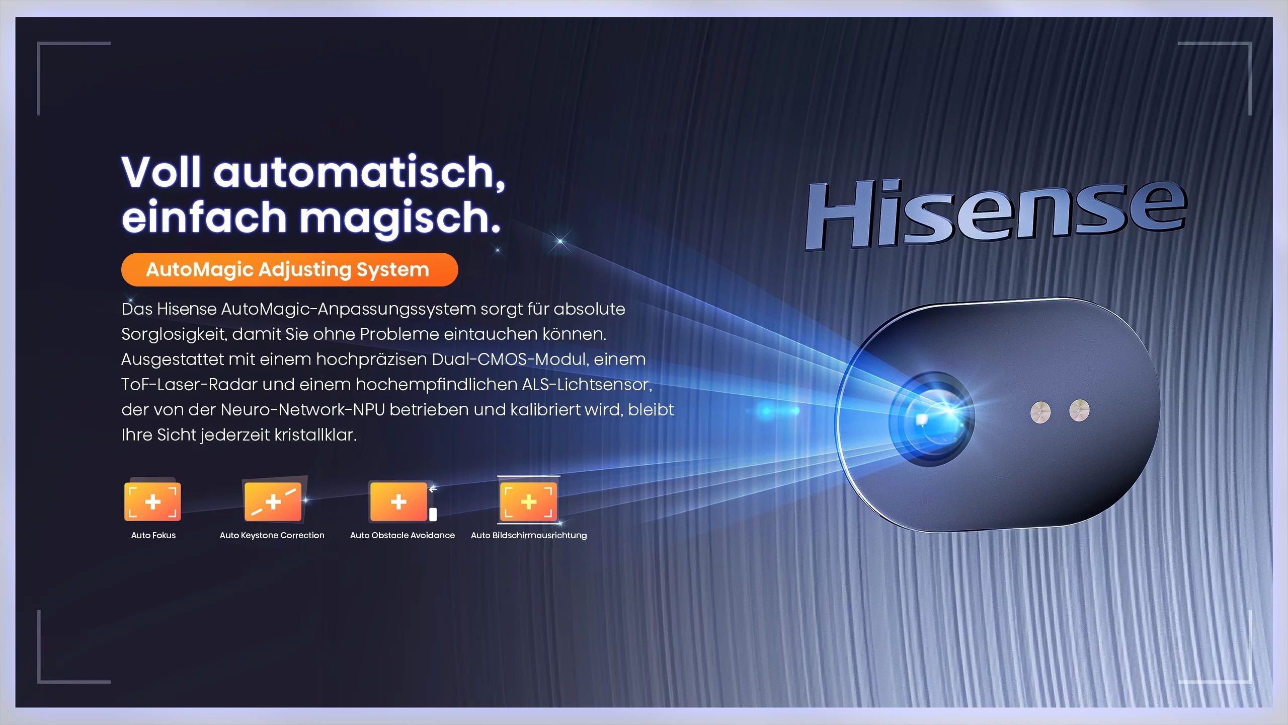 Hisense C1 Laser Projector Bundle (C1 Smart Mini Projector + Ultra Short Throw Screen DLT100-B1 100 Inch)