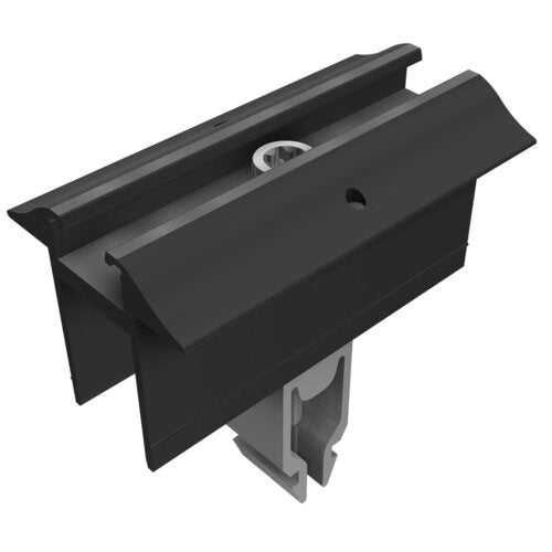 SL Rack middle clamp Vario with grounding, black anodized 96141-01