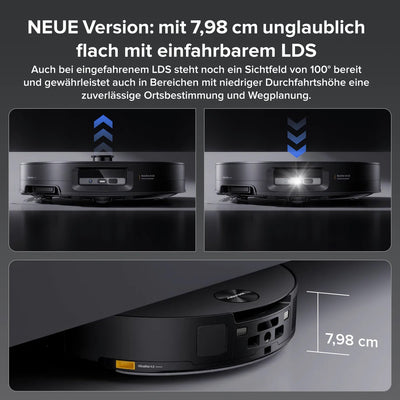 Roborock Saros 10 robot vacuum cleaner with dual anti-tangle system and dock