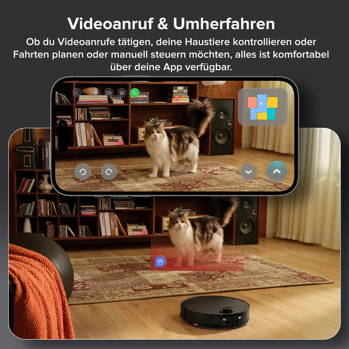 Roborock Saros 10 robot vacuum cleaner with dual anti-tangle system and dock