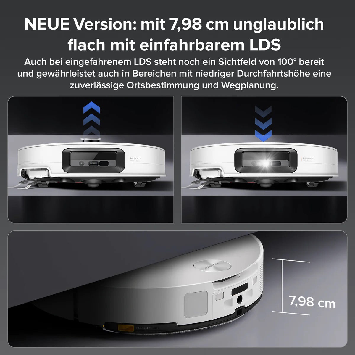 Roborock Saros 10 robot vacuum cleaner with dual anti-tangle system and dock