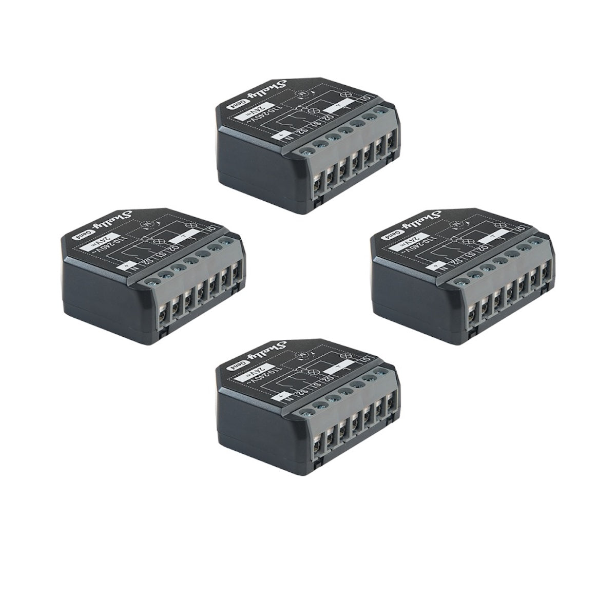 Shelly 2PM Gen4 - 2-Kanal-Smart-Relays, 4er Pack