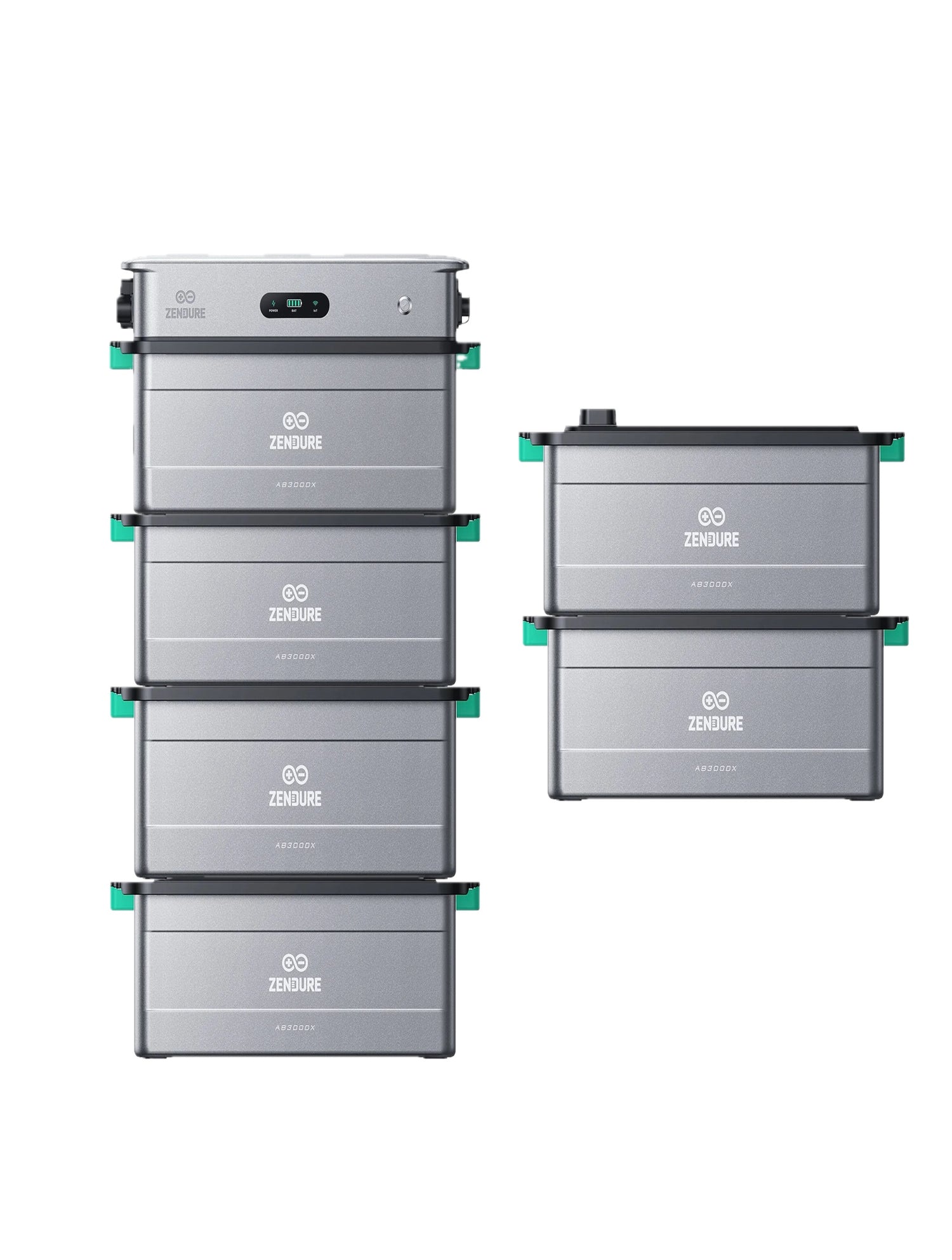 Zendure SolarFlow 2400 AC Wechselrichter mit 1-5 AB3000X Zusatzbatterien